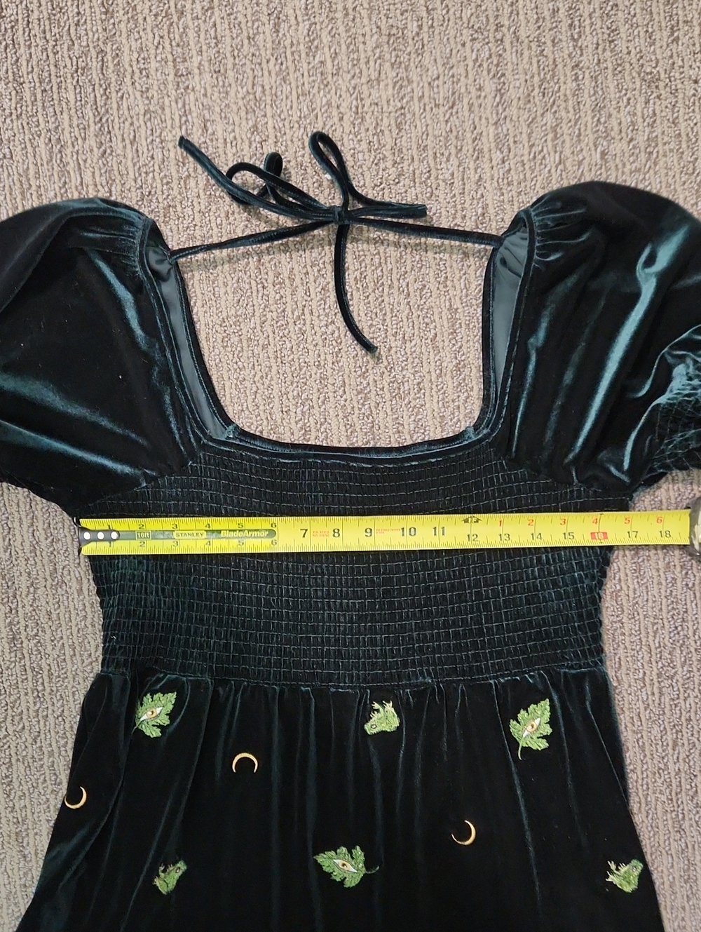 Disturbia Swamplife Velour Midi Dress Size 12 - Picture 9 of 15